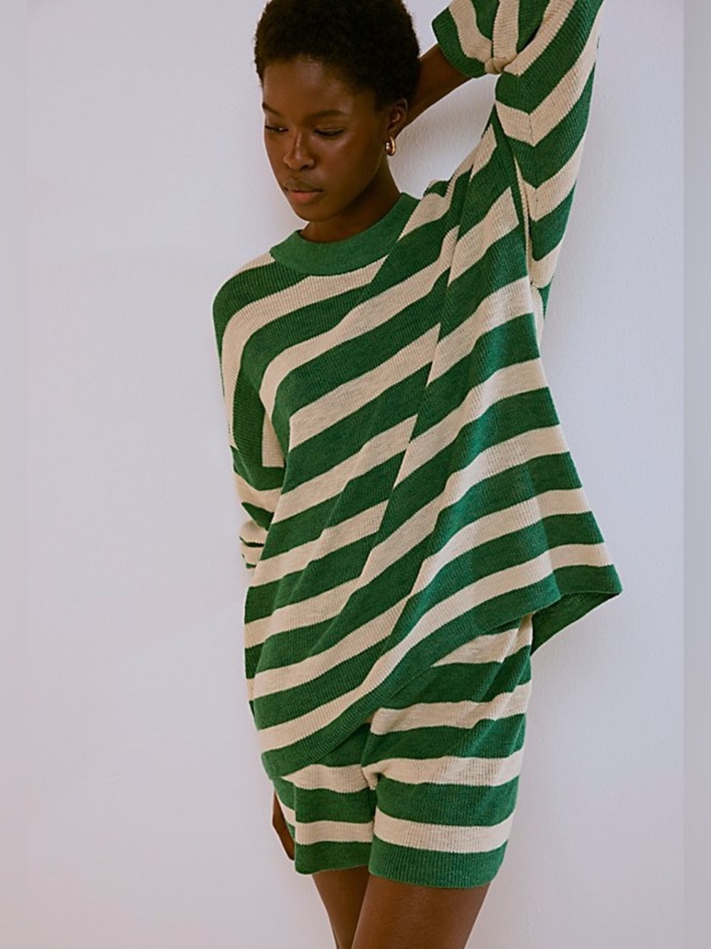 Free People Malibu Striped Surf Sweater Set L